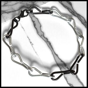 5 For $25💫Alternative Silver and Black Chain Bracelet